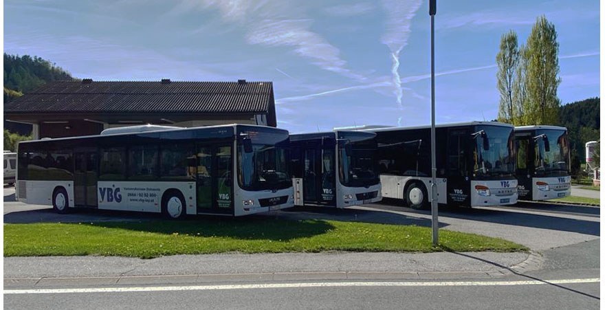 Linienbus der Kärntner Linien im Einsatz